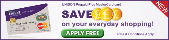 UNISON Pre Paid Plus Mastercard Card