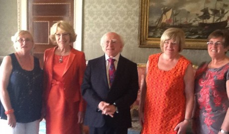 UNISON representatives with the Irish president, Michael D Higgins