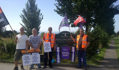 Staff taking strike action at Hollingbury and Waterhall golf club