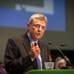 Dave Prentis addresses NDC. Photo: Steve Forrest / Workers' Photos