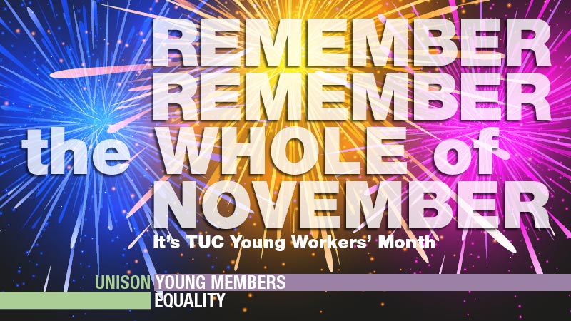 TUC young workers month graphic