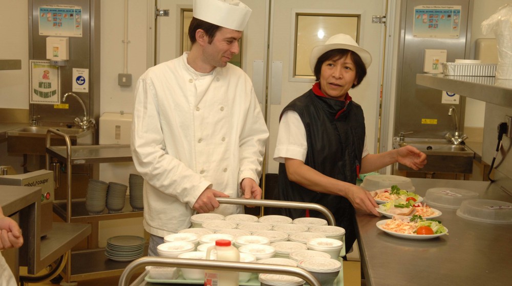 two hospital chefs