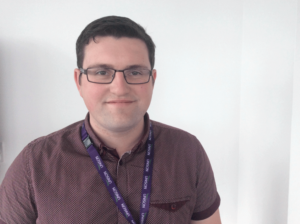 Andrew Anderson a healthcare assistant in Tees, Esk and Wear