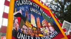 Photograph of the Glasgow branch banner