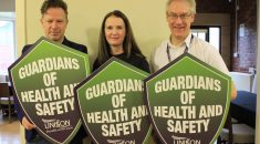 Three reps with Health and Safety Guardian shields