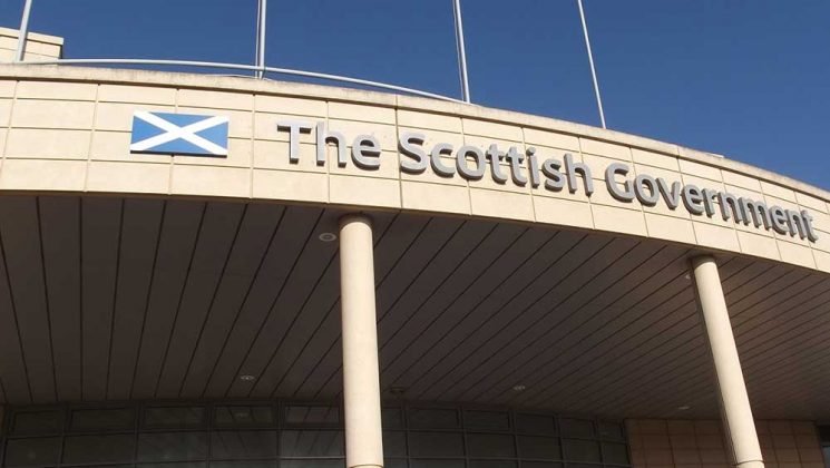 Scottish government building signage reading "The Scottish Government"
