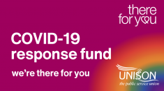 Logo for UNISON's COVID-19 response fund
