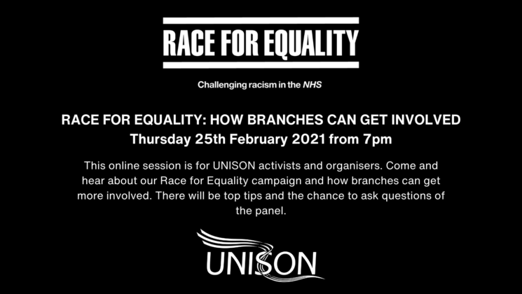 Race for Equality logo giving details of the event