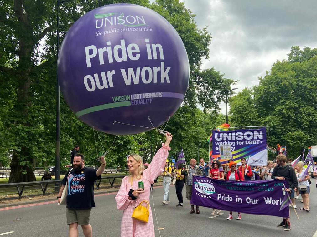 The Greater London Delegation at UNISON pride
