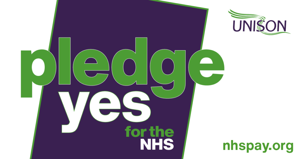 Pledge yes NHS logo