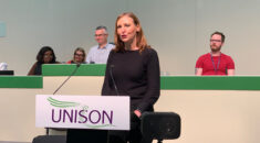 Vicky Foxcroft speaking at UNISON's disabled members' conference