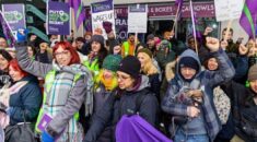 Staff at 'NICE' Manchester, on strike on Tuesday 17 Jan 2023