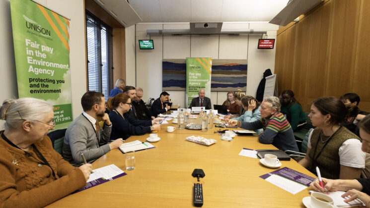 parliamentarians attend a roundtable event at Westminster to discuss issues affecting the Environment agency and its staff