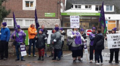 Members at a Liveability special education school in Poole, Dorset, taking strike action over low pay