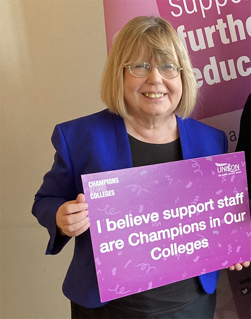 Labour MP Liz Twist shows her support for Champions in Our Colleges