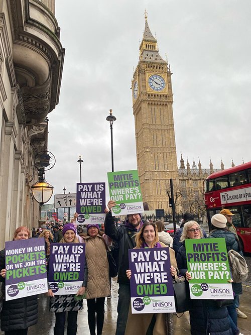 Mitie workers at Westminster