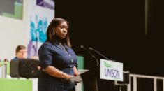 Abena Oppong-Asare MP speaking at UNISON women's conference. Credit to Rosie Powell
