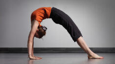 Woman striking a yoga pose