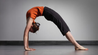 Woman striking a yoga pose