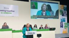 Christina McAnea addressing UNISON's women's conference