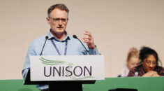 Neil Cartwright at the podium